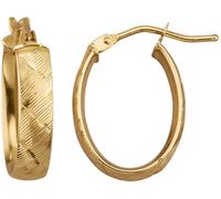 Paar Creolen FIRETTI "Schmuck Geschenk Gold 375 Ohrschmuck Ohrringe Struktur", gold (gelbgoldfarben), Ohrringe, Damen, Gelbgold 375 (78712065-0) gelbgoldfarben