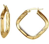 Paar Creolen FIRETTI "Schmuck Geschenk Gold 375 Ohrschmuck Ohrringe Struktur", gold (gelbgoldfarben), Ohrringe, Damen, Gelbgold 375 (96338211-0) gelbgoldfarben