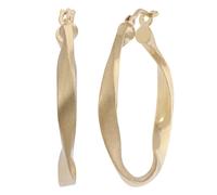 Paar Creolen FIRETTI "Schmuck Geschenk Gold 585 Ohrschmuck Ohrringe gedrehte Optik", gelbgoldfarben, Ohrringe, Damen, Gelbgold 585 (13075215-0) gelbgoldfarben