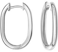 Paar Creolen FIRETTI "Schmuck Geschenk, Ohrringe oval, Silber 925", silber (silberfarben), Ohrringe, Damen, 15mm, Silber 925 (Sterlingsilber) (54233749-0) silberfarben