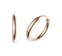 Paar Creolen FIRETTI "Schmuck Geschenk Silber 925 2,0 mm breit" Gr. 15, rosa (roségoldfarben), Ohrringe, Damen, 15, Silber 925 (Sterlingsilber), Made in Germany (51986216-15) roségoldfarben