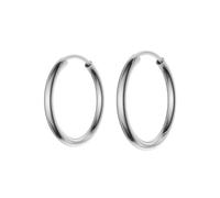 Paar Creolen FIRETTI "Schmuck Geschenk Silber 925 2,0 mm breit" Gr. 20, silber (rhodiniert), Ohrringe, Damen, 20, Silber 925 (Sterlingsilber), Made in Germany (36184645-20) rhodiniert