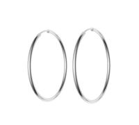 Paar Creolen FIRETTI "Schmuck Geschenk Silber 925 2,0 mm breit" Gr. 40, silber (rhodiniert), Ohrringe, Damen, 40, Silber 925 (Sterlingsilber), L (52/54) (36184645-40) rhodiniert