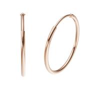 Paar Creolen FIRETTI "Schmuck Geschenk Silber 925 3,9 mm breit" Gr. 25, rosa (roségoldfarben), Ohrringe, Damen, 25, Silber 925 (Sterlingsilber), Made in Germany (31902825-25) roségoldfarben