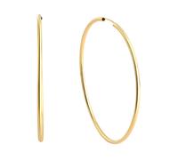 Paar Creolen FIRETTI "Schmuck Geschenk Silber 925 Basic 2 mm breit" Gr. 40, gold (gelbgoldfarben), Ohrringe, Damen, 40, Silber 925 (Sterlingsilber) (30984044-40) gelbgoldfarben