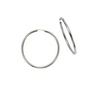 Paar Creolen FIRETTI "Schmuck Geschenk Silber 925 Basic 2 mm breit" Gr. 40, silber (silberfarben), Ohrringe, Damen, 40, Silber 925 (Sterlingsilber) (859198-40) silberfarben