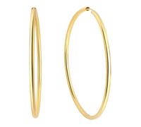 Paar Creolen FIRETTI "Schmuck Geschenk Silber 925 Basic 2 mm breit" Gr. 60, gold (gelbgoldfarben), Ohrringe, Damen, 60, Silber 925 (Sterlingsilber) (30984044-60) gelbgoldfarben