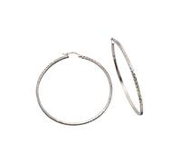 Paar Creolen FIRETTI "Schmuck Geschenk Silber 925 glänzendes Design diamantiert" Gr. 60, silber (silberfarben), Ohrringe, Damen, 60, Silber 925 (Sterlingsilber) (20829016-60) silberfarben