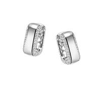 Paar Creolen FIRETTI "Schmuck Geschenk Silber 925 mit Herzaussparung innen", bunt (silberfarben, weiß, kristallweiß), Ohrringe, Damen, 15,4mm, Silber 925 (Sterlingsilber), mit Zirkonia (synth.) (79617