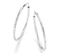 Paar Creolen FIRETTI "Schmuck Geschenk Silber 925 Ohrringe glänzend", silber (silberfarben), Ohrringe, Damen, 35mm, Silber 925 (Sterlingsilber) (76787742-0) silberfarben