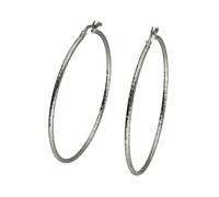 Paar Creolen FIRETTI "Schmuck Geschenk Silber 925 Ohrschmuck diamantiert" Gr. 40, silber (silberfarben), Ohrringe, Damen, 40, Silber 925 (Sterlingsilber) (98334163-40) silberfarben