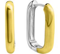 Paar Creolen FIRETTI "Schmuck Geschenk Silber 925 Ohrschmuck Ohrringe bicolor", gold (silberfarben, gelbgoldfarben), Ohrringe, Damen, Silber 925 (Sterlingsilber) (92787623-0) silberfarben, gelbgoldfar