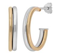 Paar Creolen FIRETTI "Schmuck Geschenk Silber 925 Ohrschmuck Ohrringe bicolor", silberfarben, gelbgoldfarben, Ohrringe, Damen, 20mm, Silber 925 (Sterlingsilber) (46884254-0) silberfarben, gelbgoldfarb