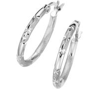 Paar Creolen FIRETTI "Schmuck Geschenk Silber 925 Ohrschmuck Ohrringe Diamantierung", silber (silberfarben), Ohrringe, Damen, Silber 925 (Sterlingsilber) (72588528-0) silberfarben