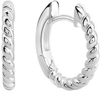 Paar Creolen FIRETTI "Schmuck Geschenk Silber 925 Ohrschmuck Ohrringe gedreht", silber (silberfarben), Ohrringe, Damen, 15mm, Silber 925 (Sterlingsilber) (16148646-0) silberfarben