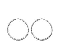 Paar Creolen FIRETTI "Schmuck Geschenk Silber 925 Ohrschmuck Ohrringe gedrehte Optik" Gr. 35, silber (silberfarben), Ohrringe, Damen, 35, Silber 925 (Sterlingsilber) (86433822-35) silberfarben