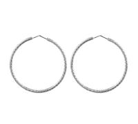 Paar Creolen FIRETTI "Schmuck Geschenk Silber 925 Ohrschmuck Ohrringe gedrehte Optik" Gr. 40, silber (silberfarben), Ohrringe, Damen, 40, Silber 925 (Sterlingsilber) (86433822-40) silberfarben