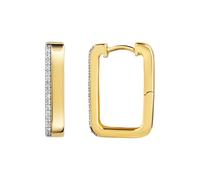 Paar Creolen FIRETTI "Schmuck Geschenk Silber 925 Ohrschmuck Ohrringe", gelbgoldfarben, silberfarben, kristallweiß, kristallweiß, Ohrringe, Damen, Silber 925 (Sterlingsilber), mit Zirkonia (synth.) (8