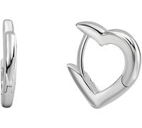 Paar Creolen FIRETTI "Schmuck Geschenk Silber 925 Ohrschmuck Ohrringe Herz", silber (silberfarben), Ohrringe, Damen, 13mm, Silber 925 (Sterlingsilber) (45876118-0) silberfarben