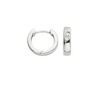 Paar Creolen FIRETTI "Schmuck Geschenk Silber 925 Ohrschmuck Ohrringe Kristall", silber (silberfarben, kristallweiß, kristallweiß), Ohrringe, Damen, 14mm, Silber 925 (Sterlingsilber), mit Zirkonia (sy