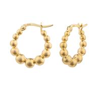 Paar Creolen FIRETTI "Schmuck Geschenk Silber 925 Ohrschmuck Ohrringe Kugeln", gold (gelbgoldfarben), Ohrringe, Damen, 17mm, Silber 925 (Sterlingsilber) (49092359-0) gelbgoldfarben