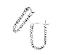 Paar Creolen FIRETTI "Schmuck Geschenk Silber 925 Ohrschmuck Ohrringe länglich Kugeloptik", silberfarben, Ohrringe, Damen, Silber 925 (Sterlingsilber) (19792539-0) silberfarben