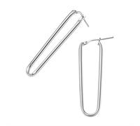 Paar Creolen FIRETTI "Schmuck Geschenk Silber 925 Ohrschmuck Ohrringe länglich oval", silberfarben, Ohrringe, Damen, Silber 925 (Sterlingsilber) (57916240-0) silberfarben