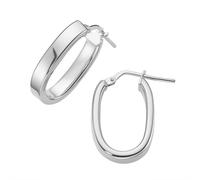 Paar Creolen FIRETTI "Schmuck Geschenk Silber 925 Ohrschmuck Ohrringe länglich oval", silberfarben, Ohrringe, Damen, Silber 925 (Sterlingsilber) (77055265-0) silberfarben