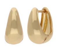 Paar Creolen FIRETTI "Schmuck Geschenk Silber 925 Ohrschmuck Ohrringe Tropfenform", gelbgoldfarben, Ohrringe, Damen, Silber 925 (Sterlingsilber) (42201610-0) gelbgoldfarben