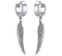 Paar Creolen FIRETTI "Schmuck Geschenk Wing", silber (silberfarben), Ohrringe, Damen, 13mm, Edelstahl (48490151-0) silberfarben