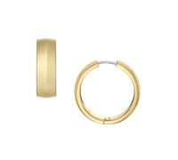 Paar Creolen FOSSIL "Schmuck Geschenk Edelstahl Ohrringe ALL STACKED UP", gelb (gelbgoldfarben, edelstahlfarben), Ohrringe, Damen, 20,8mm, Edelstahl (91508542-0) gelbgoldfarben, edelstahlfarben