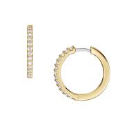 Paar Creolen FOSSIL "Schmuck Geschenk Metall Ohrringe JEWELRY ALL STACKED UP", gelb (metallfarben, gelbgoldfarben, weiß, kristallweiß), Ohrringe, Damen, Metall, mit Zirkonia (synth.) (61304442-0) meta