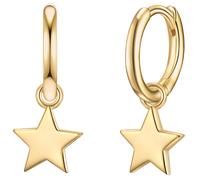Glanzstücke München - Creolen Stern Sterling Silber in Gelbgold Ohrringe Damen