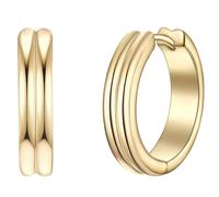 Paar Creolen GLANZSTÜCKE MÜNCHEN "Set: GSM1370", gelbgold, Ohrringe, Damen, 16,9, Silber 925 (Sterlingsilber), aus Sterling silber (45467827-0) gelbgold