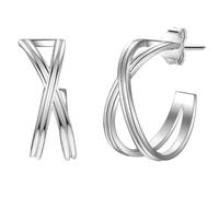 Paar Creolen GLANZSTÜCKE MÜNCHEN "Set: GSM157", silber, Ohrringe, Damen, 15,7, Silber 925 (Sterlingsilber), aus Sterling Silber (62462901-0) silber