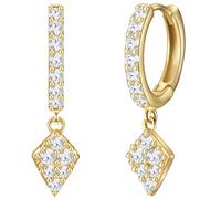 Paar Creolen GLANZSTÜCKE MÜNCHEN "Set: GSM1860", gold (gelbgold, weiß), Ohrringe, Damen, 23,2,mit Zirkonia, Silber 925 (Sterlingsilber), aus Sterling Silber (43335346-0) gelbgold, weiß