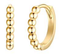 Paar Creolen GLANZSTÜCKE MÜNCHEN "Set: GSM1957", gelbgold, Ohrringe, Damen, 12,5, Silber 925 (Sterlingsilber), aus Sterling Silber (34279236-0) gelbgold