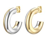 Paar Creolen GLANZSTÜCKE MÜNCHEN "Set: GSM928", gold (gelbgold), Ohrringe, Damen, 23,4mm, Silber 925 (Sterlingsilber), aus Sterling Silber (71045864-0) gelbgold