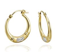 Paar Creolen GOLDMAID "375 Gelbgold Glänzend 19mm", gelb, Ohrringe, Damen, one-size, Gold, Paar Creolen (21640167-0)