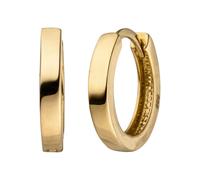 Paar Creolen JOBO, gelb (gelbgold 585), Ohrringe, Damen, 12,5mm, Gelbgold 585, 585 Gold 12,5 mm (62559903-0) gelbgold 585