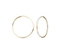 Paar Creolen JOBO, gelb (gelbgold 585), Ohrringe, Damen, 38,8mm, Gelbgold 585, 585 Gold 38 mm (16832961-0) gelbgold 585
