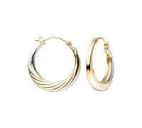 Paar Creolen JOBO, gold (gelbgold 333), Ohrringe, Damen, 20,5mm, Gelbgold 333, rund 333 Gold bicolor (96068114-0) gelbgold 333