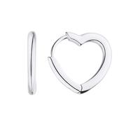 Paar Creolen JOBO "Herz-Ohrringe 18 mm", silber 925, Ohrringe, Damen, Silber 925 (Sterlingsilber), 925 Silber rhodiniert oder vergoldet (37965860-0) silber 925