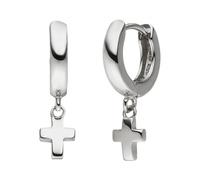 Paar Creolen JOBO "Kreuz", silber (silber 925), Ohrringe, Damen, Silber 925 (Sterlingsilber), 925 Silber (37442610-0) silber 925