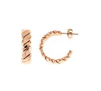 Paar Creolen JOBO "Ohrringe Halbcreolen 21 mm", roségoldfarben, Ohrringe, Damen, Edelstahl, Edelstahl roségoldfarben beschichtet 20 mm (19847451-0) roségoldfarben