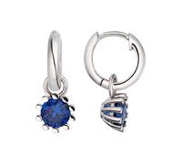 Paar Creolen JOBO "Ohrringe mit Spinell blau 20 mm", silber 925, blau, Ohrringe, Damen, Silber 925 (Sterlingsilber), 925 Silber rhodiniert oder vergoldet (93593445-0) silber 925, blau