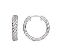 Paar Creolen JOBO "Ohrringe Zopf geflochten 20 mm", silber 925, Ohrringe, Damen, 20mm, Silber 925 (Sterlingsilber), 925 Silber rhodiniert oder vergoldet (91125822-0) silber 925