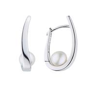 Paar Creolen JOBO "Perlen-Ohrringe 18 mm", silber 925, Ohrringe, Damen, Perlen Silber 925 (Sterlingsilber), Perlen, Silber 925 (Sterlingsilber), 925 Silber mit Süßwasser-Zuchtperlen (11319246-0) silbe