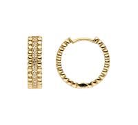 Paar Creolen JOBO "rund Ohrringe 17 mm", gelbgold 333, weiß, Ohrringe, Damen, 17,3mm, Gelbgold 333, 8 Karat 333 Gold mit 52 Zirkonia (11376356-0) gelbgold 333, weiß