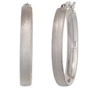 Paar Creolen JOBO, silber (silber 925), Ohrringe, Damen, Silber 925 (Sterlingsilber), oval 925 Silber (30811412-0) silber 925